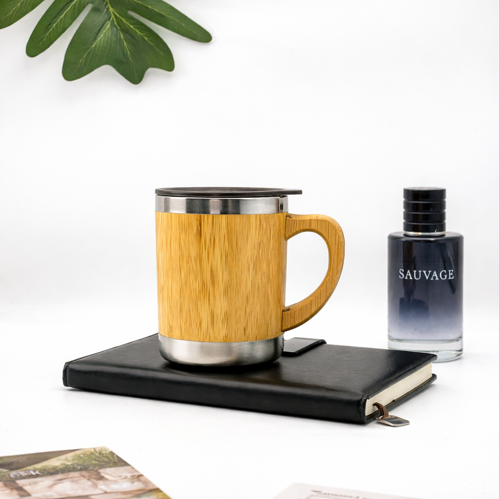 Bamboo-Casing Office Mug